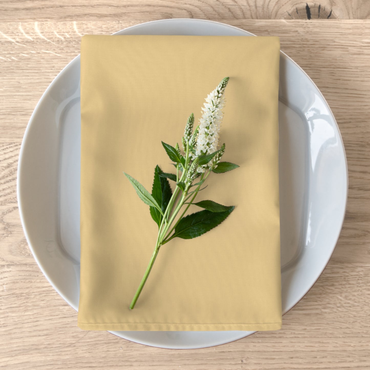 True Holiday Honeybee Yellow Solids Napkins