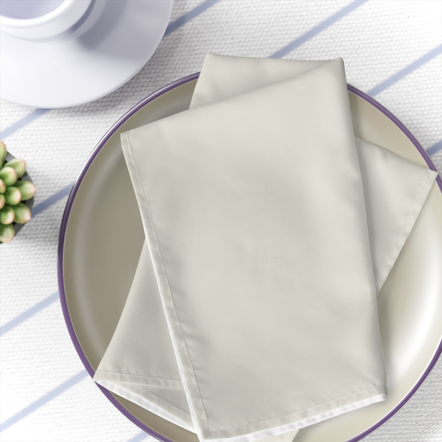 True Holiday Swiss Coffee White Solids Napkins