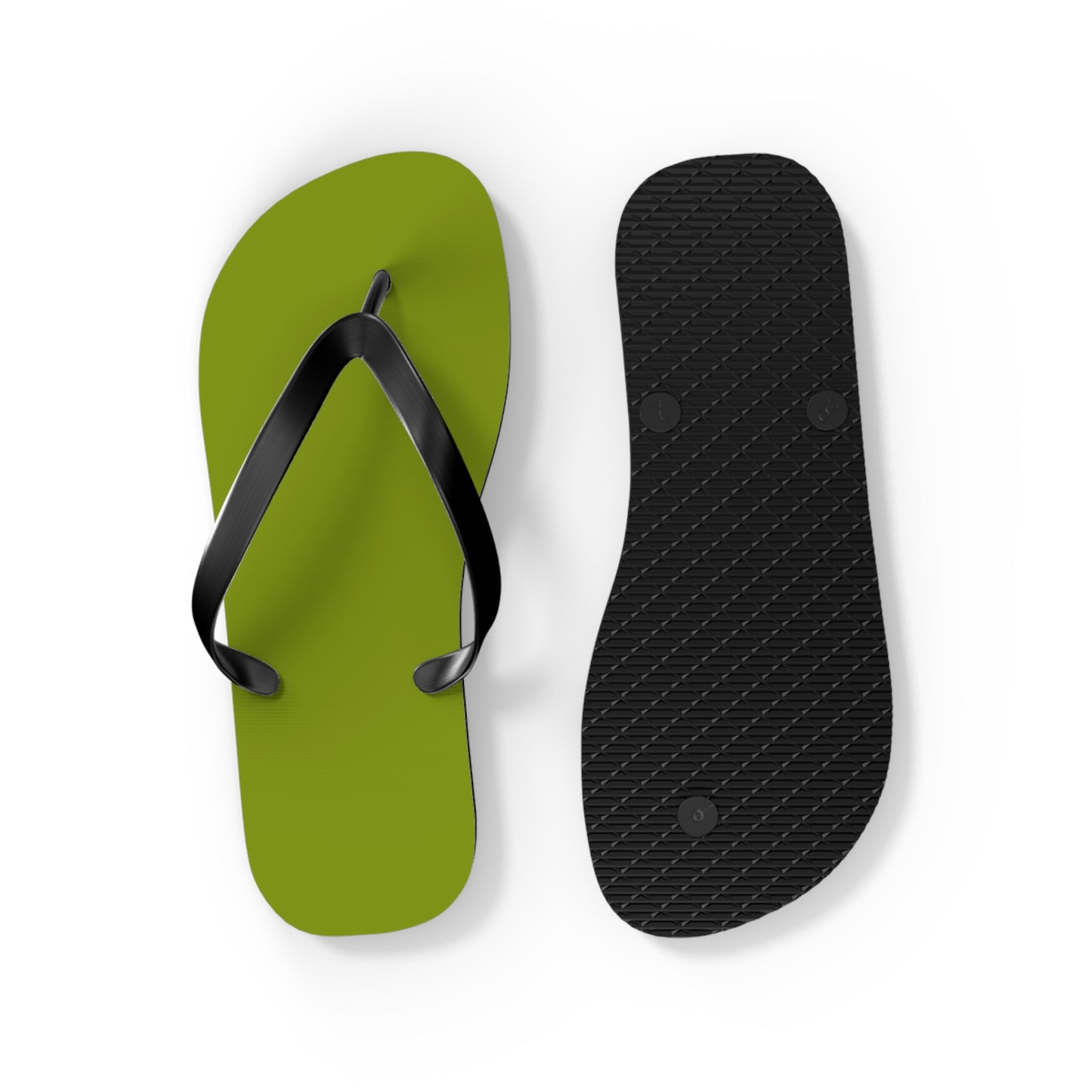 True Holiday Iguana Green Solids Flip Flops