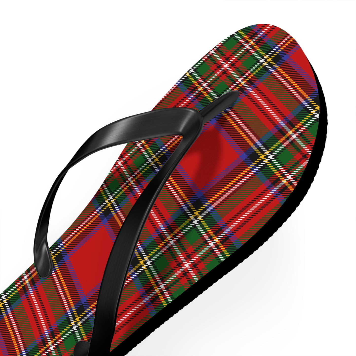 True Holiday Royal Stewart Tartan Plaid Flip Flops