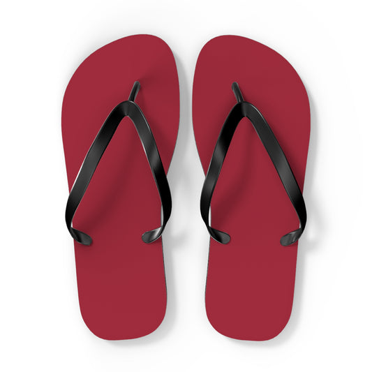 True Holiday Candy Cane Red Solids Flip Flops