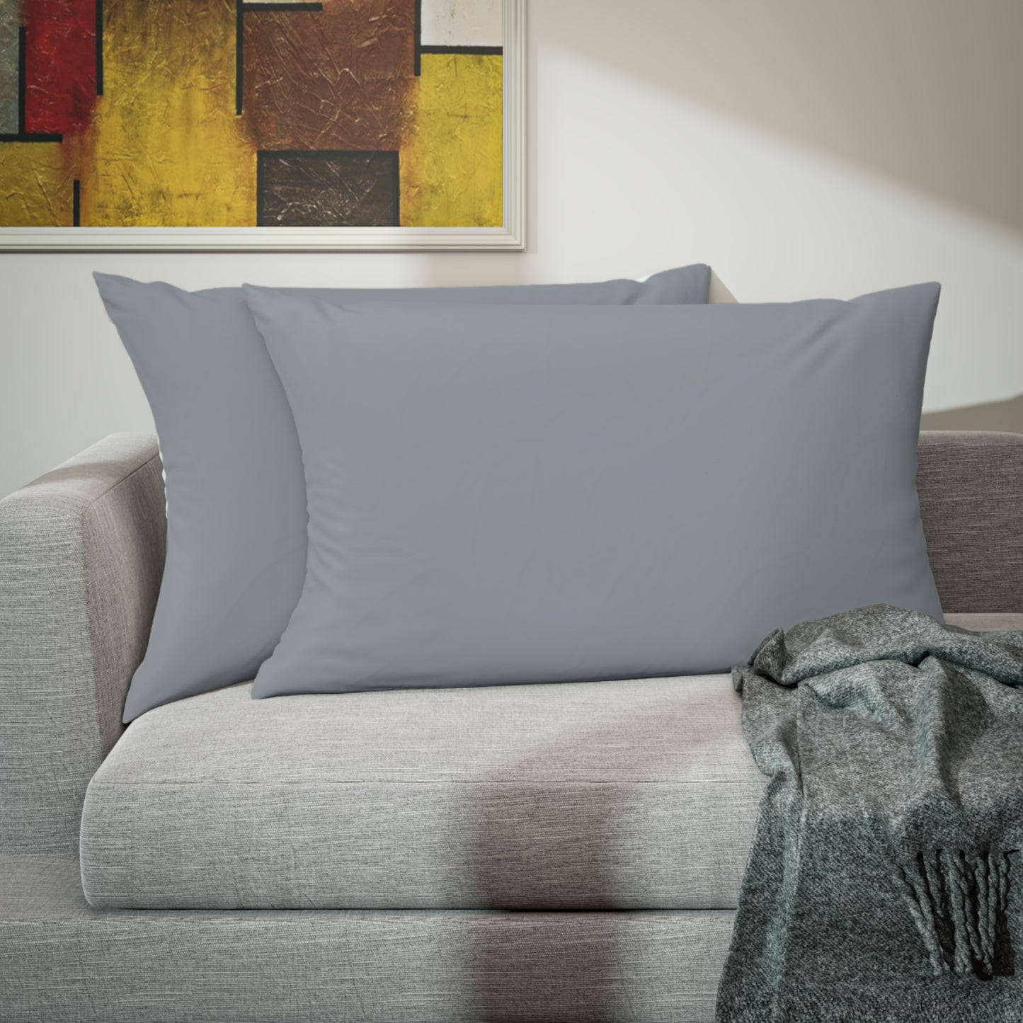 True Holiday Gray Cardigan Gray Solids Pillow Sham