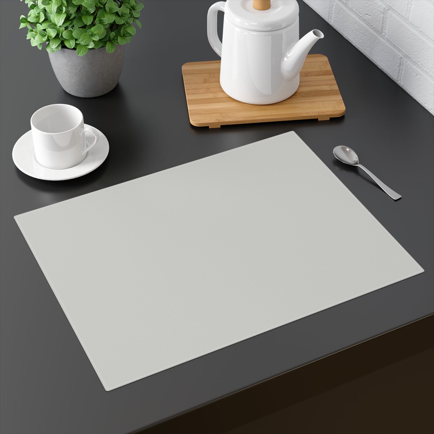 True Holiday Perspective Gray Solids Placemat