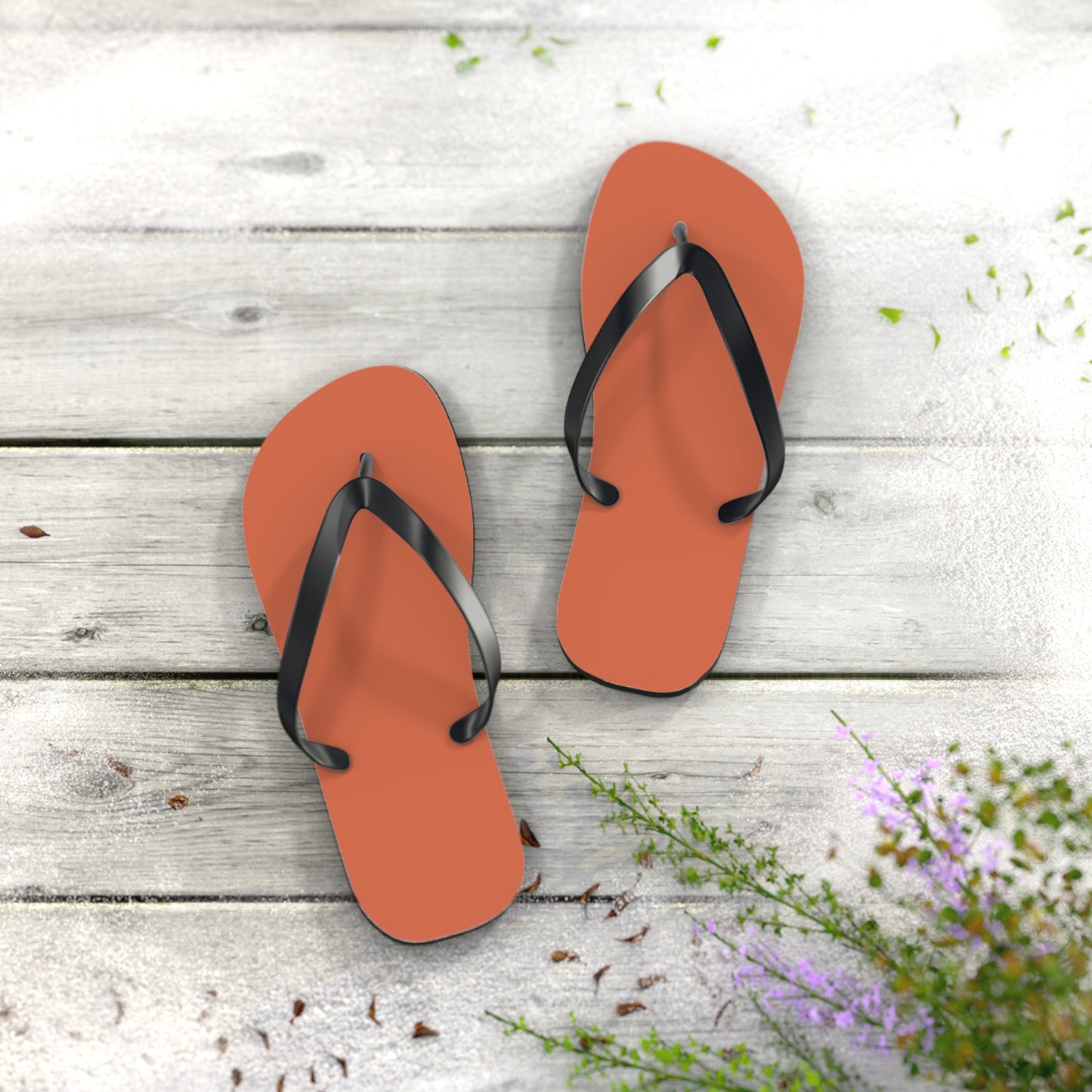 True Holiday Autumn Cover Orange Solids Flip Flops