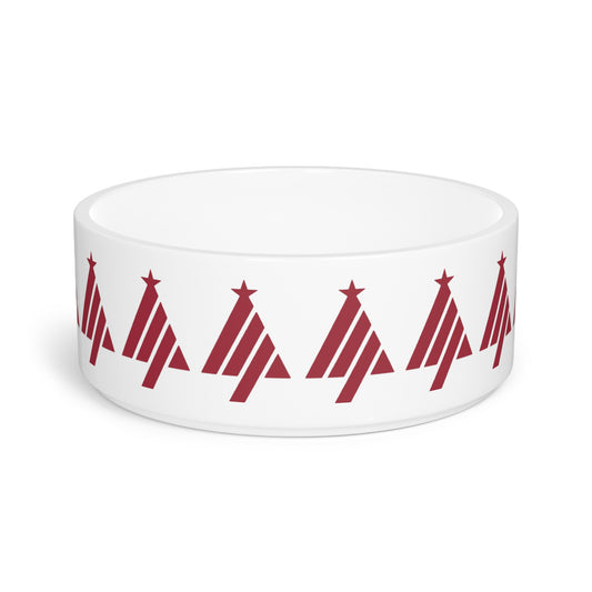 True Holiday Candy Cane Red Solids Pet Bowl