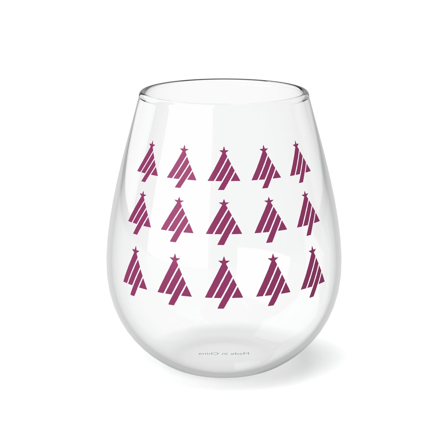 True Holiday Hot Lips Red Solids 11.75oz Stemless Wine Glass