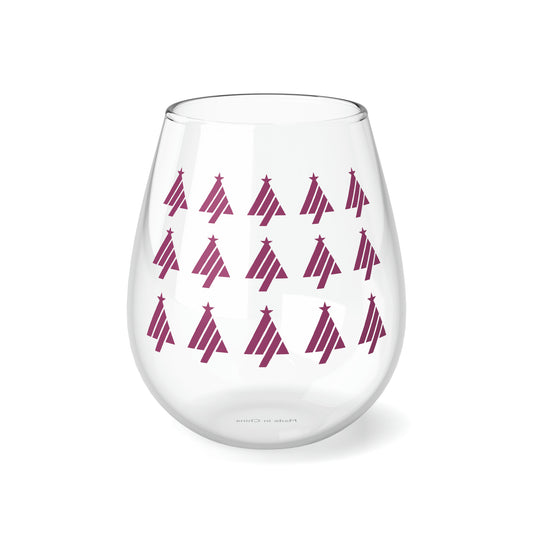 True Holiday Hot Lips Red Solids 11.75oz Stemless Wine Glass