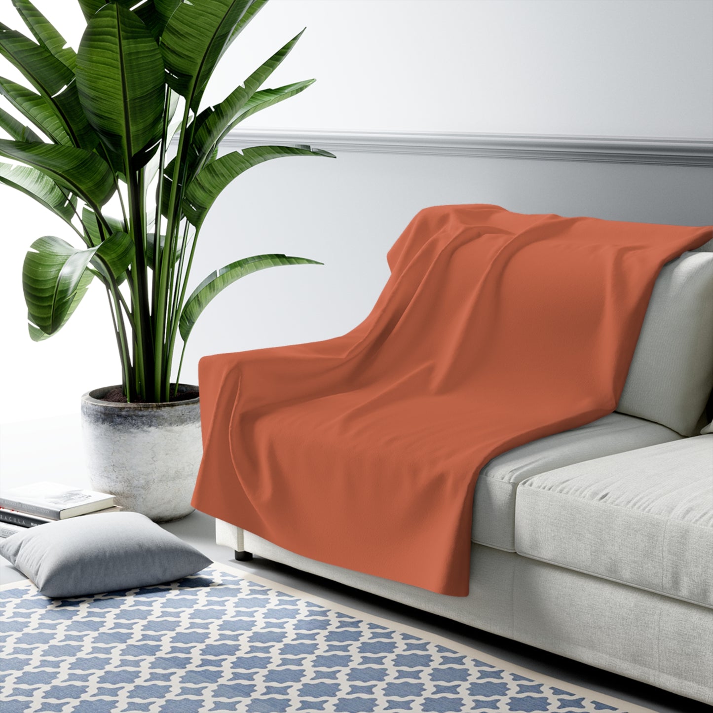 True Holiday Autumn Cover Orange Solids Throw Blanket