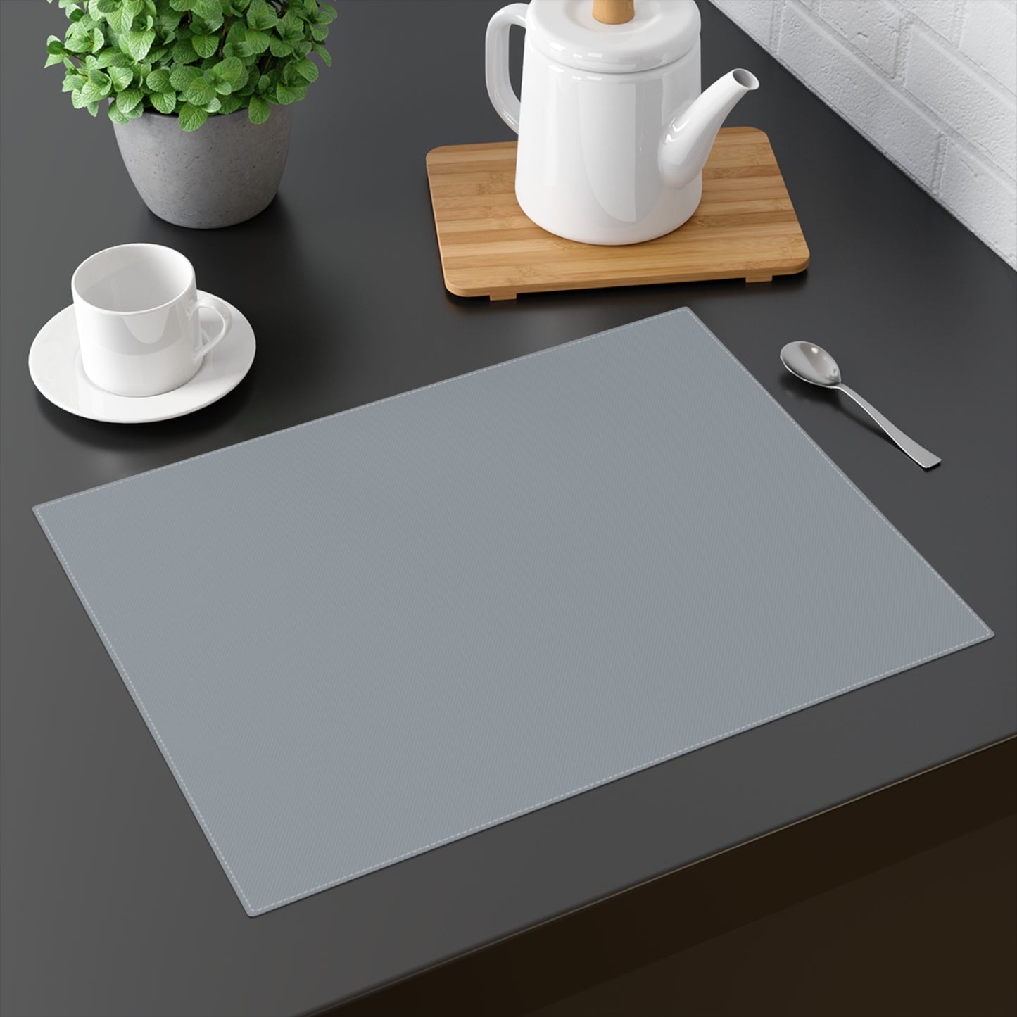 True Holiday Gray Cardigan Gray Solids Placemat