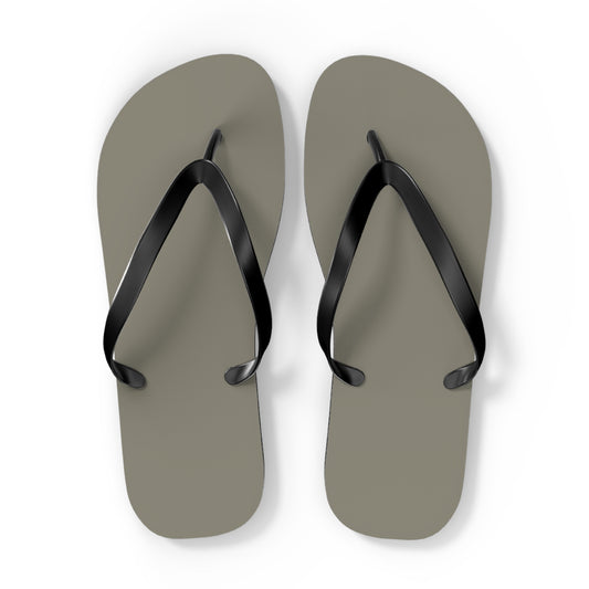 True Holiday Antique Pewter Green Solids Flip Flops
