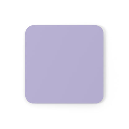 True Holiday Heather Plum Purple Solids Corkwood Coaster Set