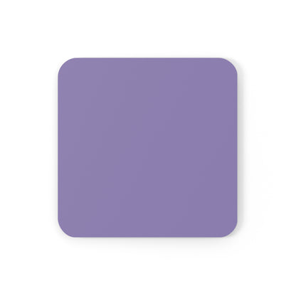 True Holiday Charmed Violet Purple Solids Corkwood Coaster Set