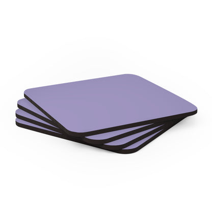 True Holiday Mighty Aphrodite Purple Solids Corkwood Coaster Set