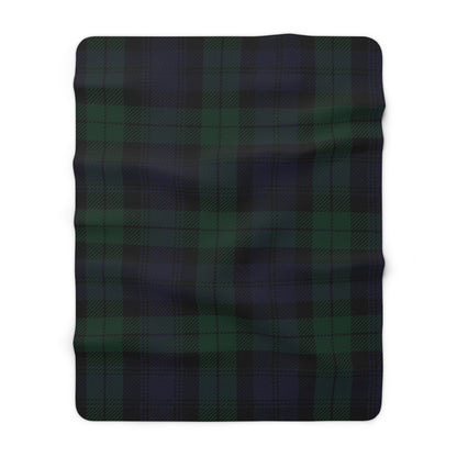 True Holiday Black Watch Tartan Plaid Throw Blanket