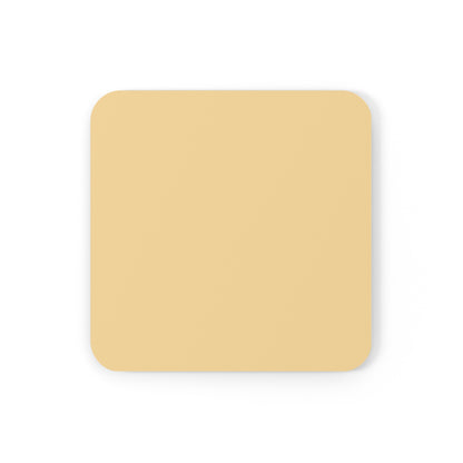 True Holiday Honeybee Yellow Solids Corkwood Coaster Set