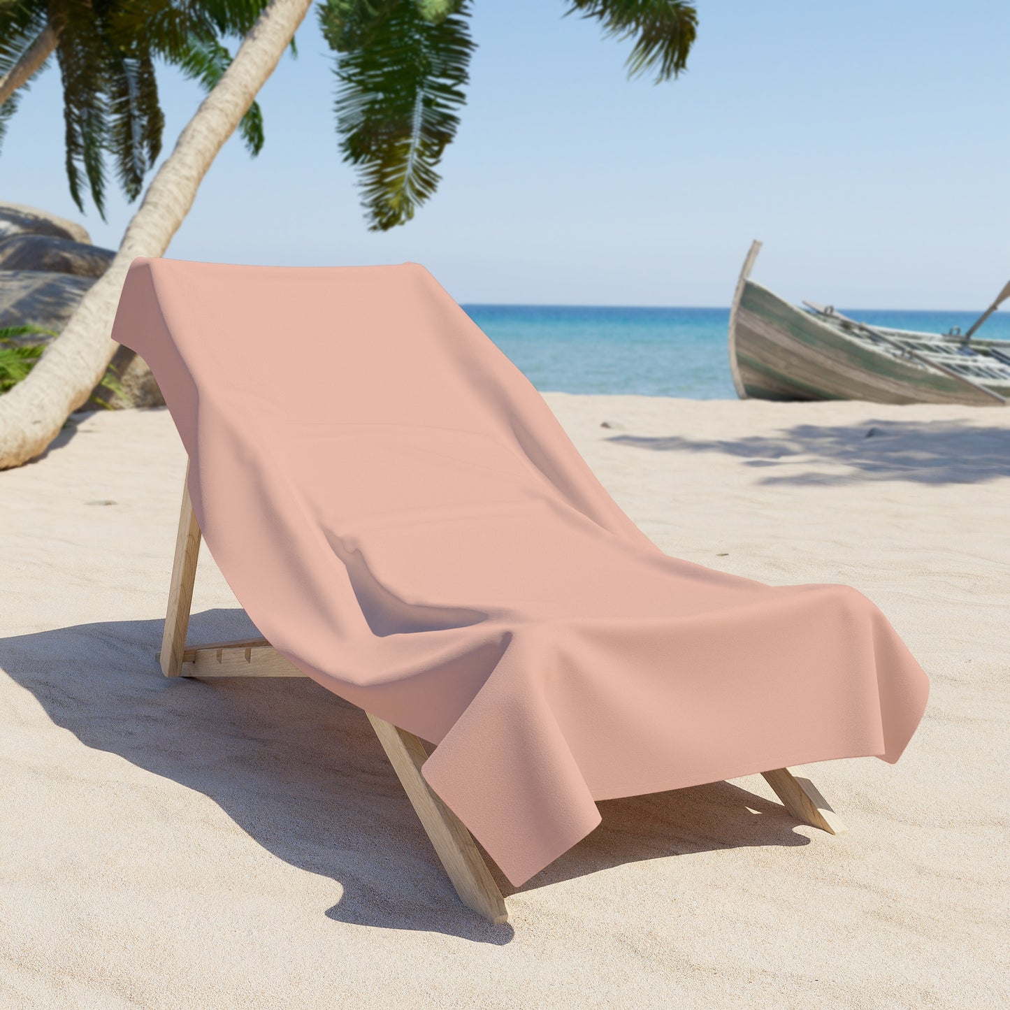 True Holiday Teacup Rose Orange Solids Beach & Pool Towel
