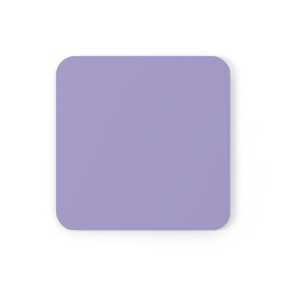 True Holiday Mighty Aphrodite Purple Solids Corkwood Coaster Set