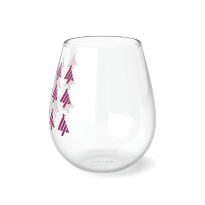 True Holiday Hot Lips Red Solids 11.75oz Stemless Wine Glass