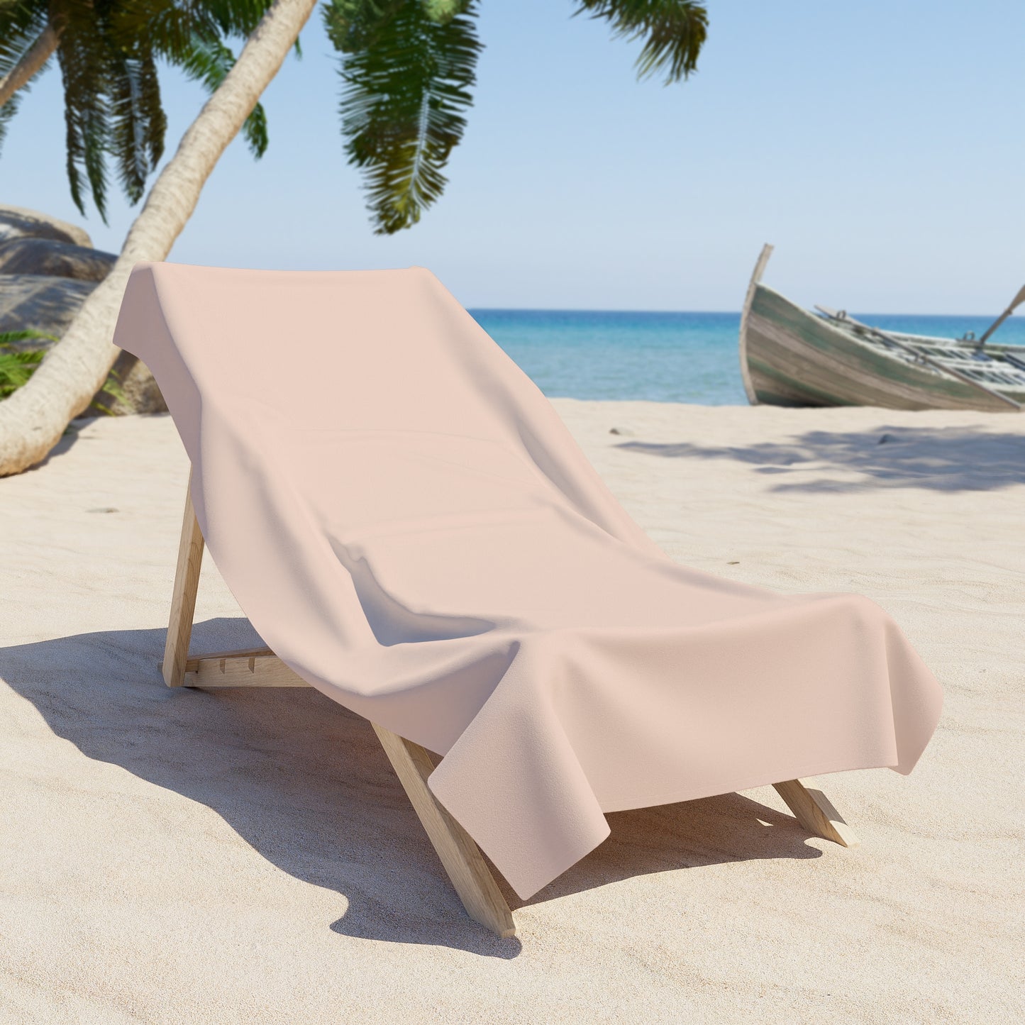 True Holiday Sunlit Coral Orange Solids Beach & Pool Towel