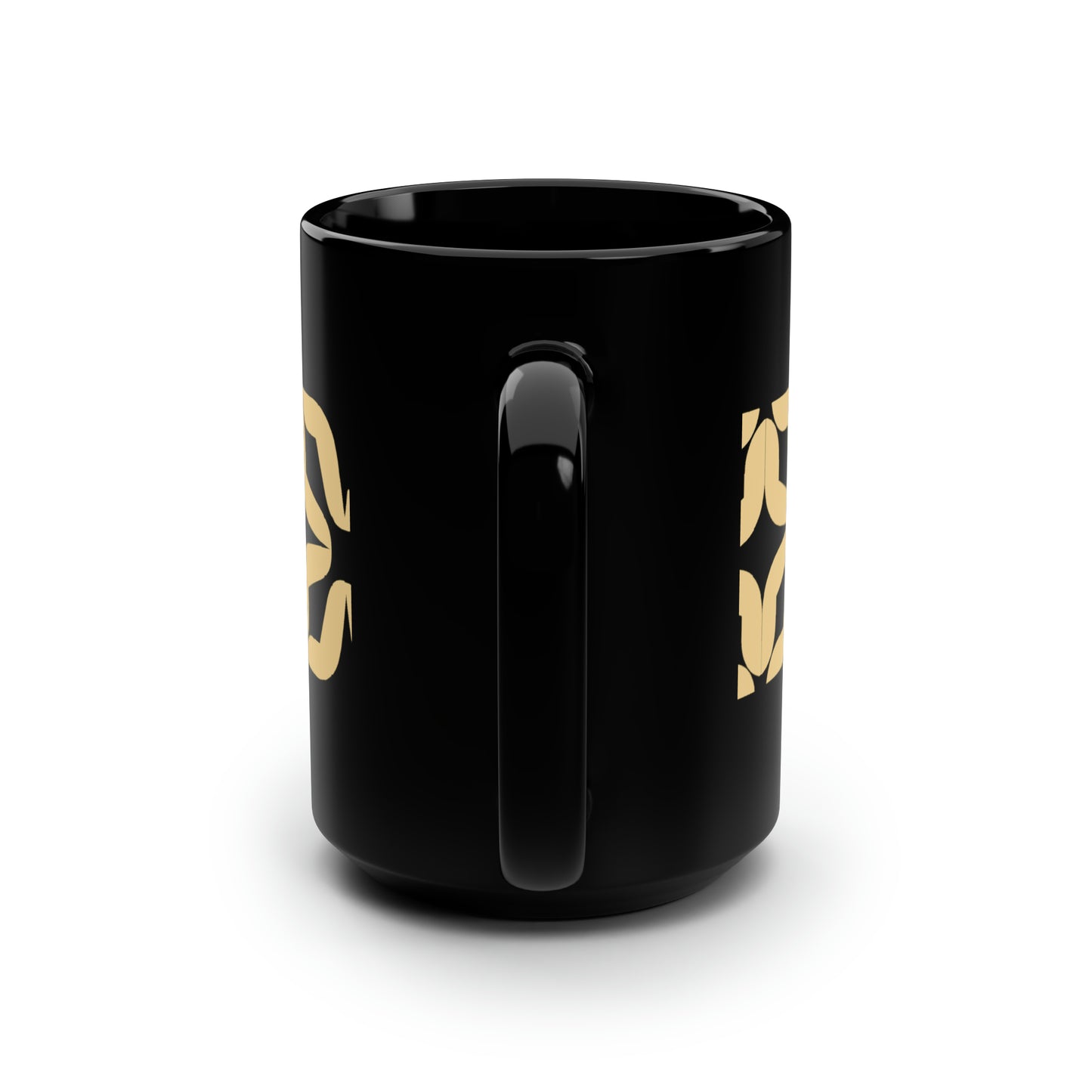 True Holiday Honeybee Yellow Solids Black Mug, 15oz