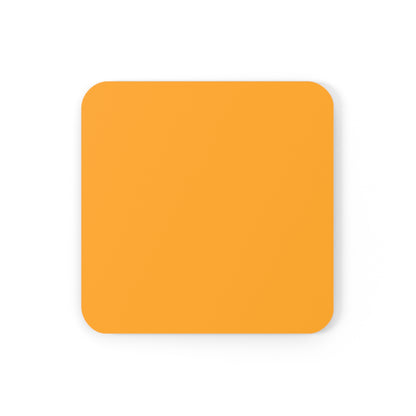 True Holiday Citrus Blast Yellow Solids Corkwood Coaster Set