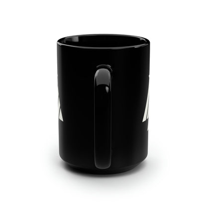 True Holiday White Dove White Solids Black Mug, 15oz
