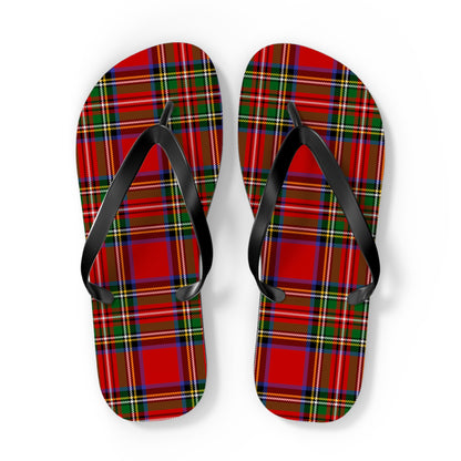True Holiday Royal Stewart Tartan Plaid Flip Flops