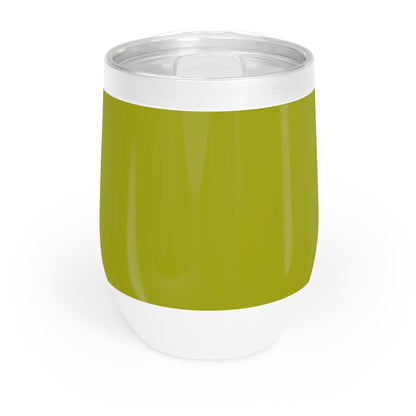 True Holiday Dark Lime Green Solids Chill Wine Tumbler