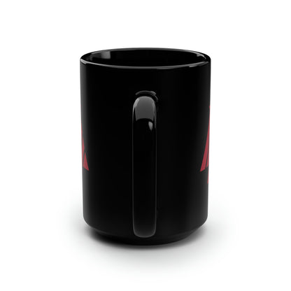 True Holiday Candy Cane Red Solids Black Mug, 15oz