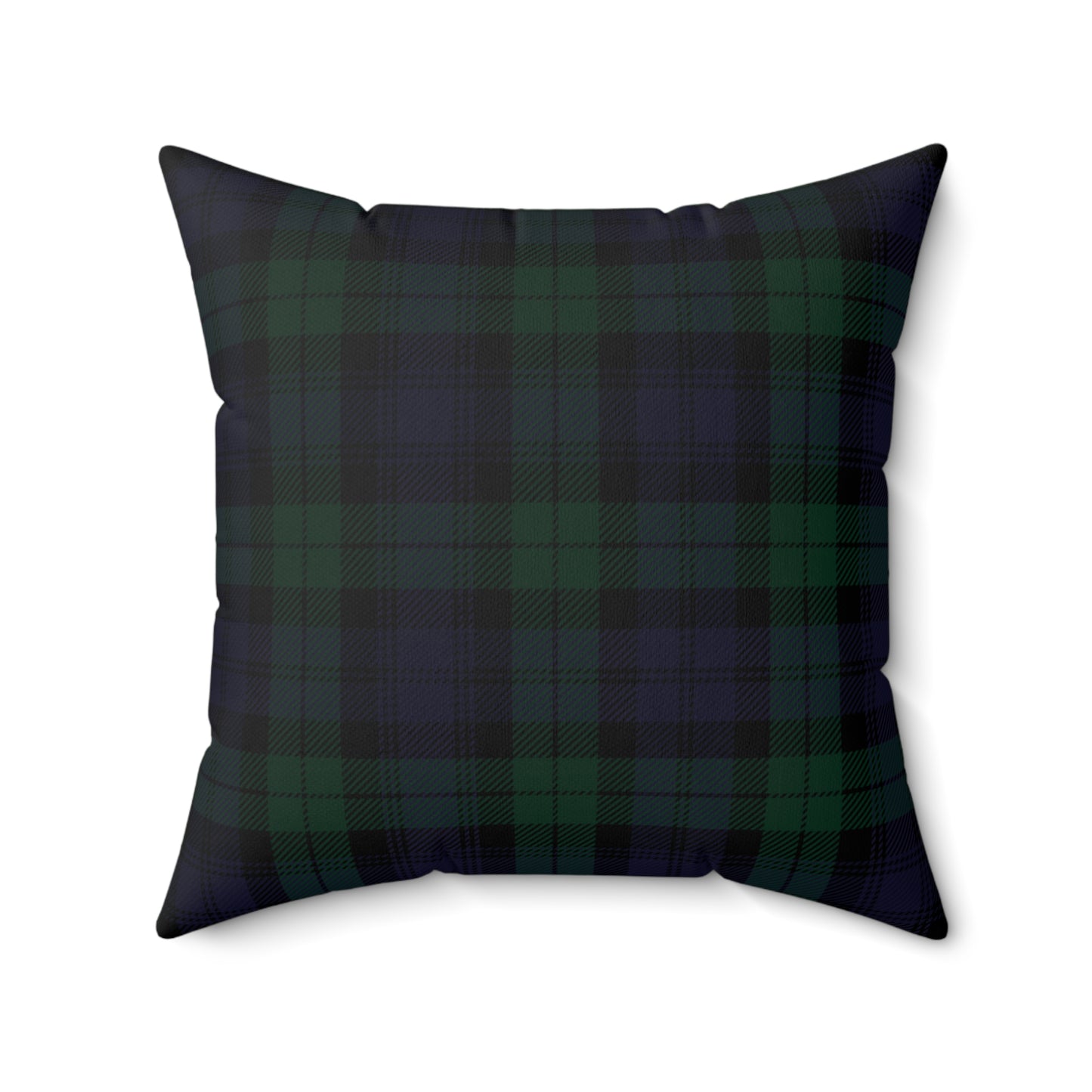 True Holiday Black Watch Tartan Plaid 20" Square Throw Pillow