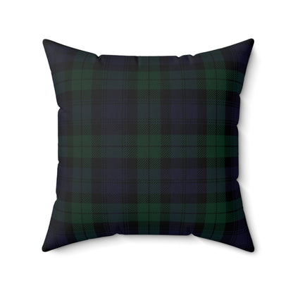 True Holiday Black Watch Tartan Plaid 20" Square Throw Pillow
