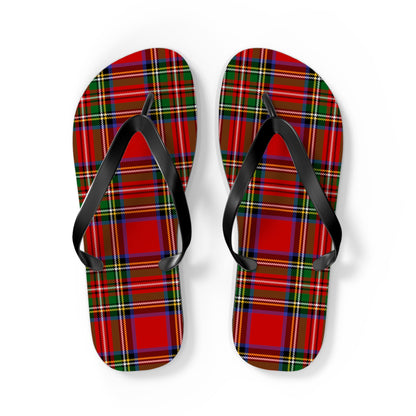 True Holiday Royal Stewart Tartan Plaid Flip Flops