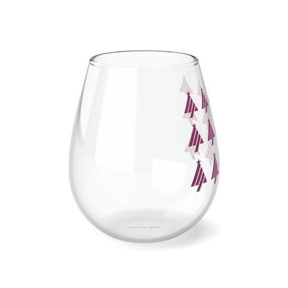 True Holiday Hot Lips Red Solids 11.75oz Stemless Wine Glass