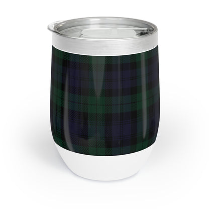 True Holiday Black Watch Tartan Plaid Chill Wine Tumbler
