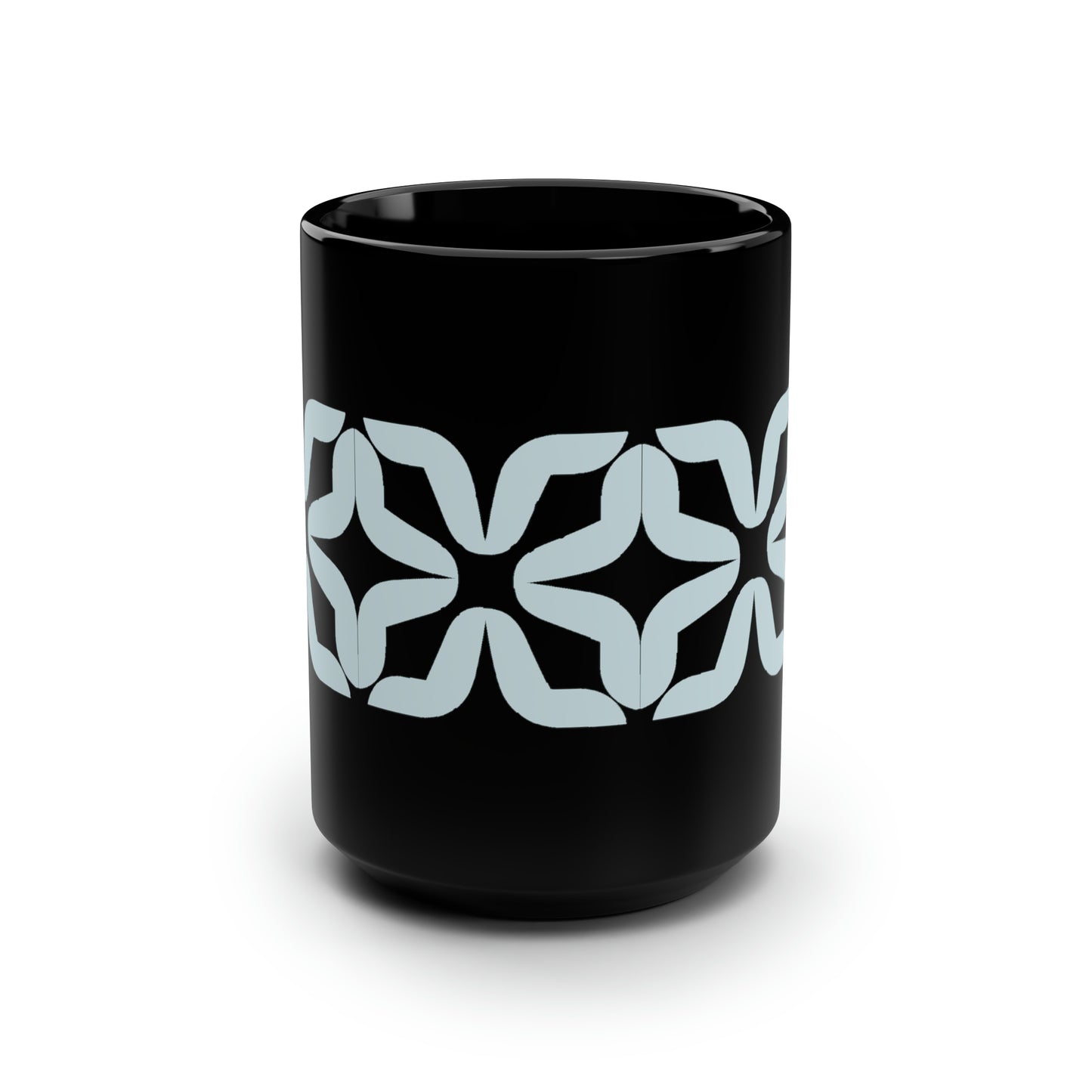 True Holiday Polar Sky Blue Solids Black Mug, 15oz