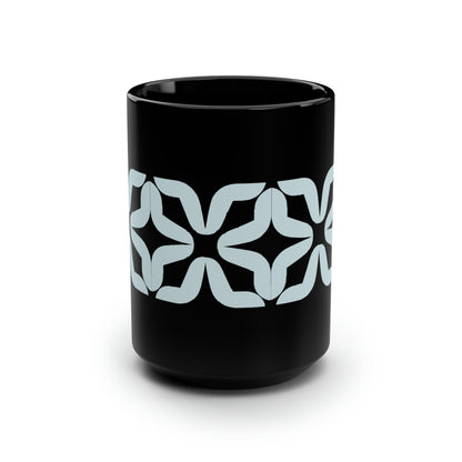 True Holiday Polar Sky Blue Solids Black Mug, 15oz