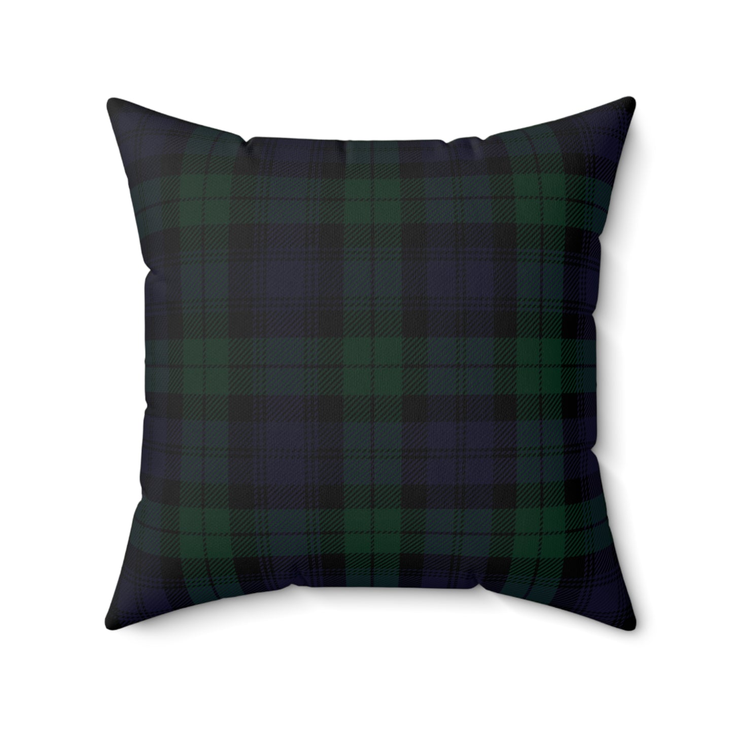 True Holiday Black Watch Tartan Plaid 20" Square Throw Pillow