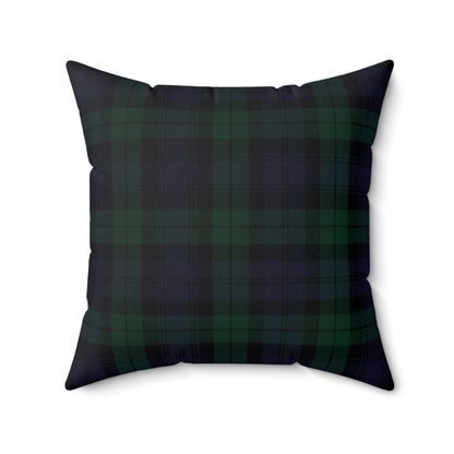 True Holiday Black Watch Tartan Plaid 20" Square Throw Pillow