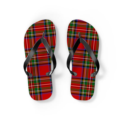 True Holiday Royal Stewart Tartan Plaid Flip Flops