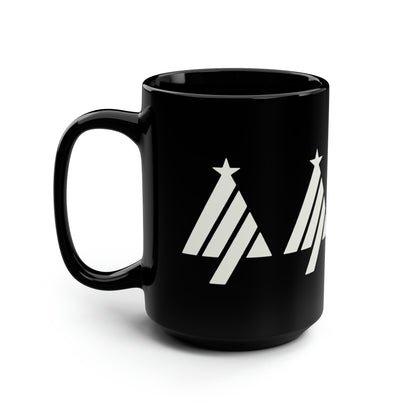 True Holiday White Dove White Solids Black Mug, 15oz