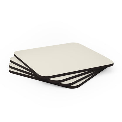 True Holiday White Cloud White Solids Corkwood Coaster Set