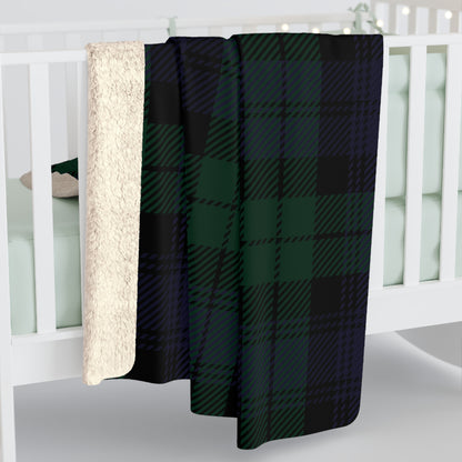 True Holiday Black Watch Tartan Plaid Throw Blanket