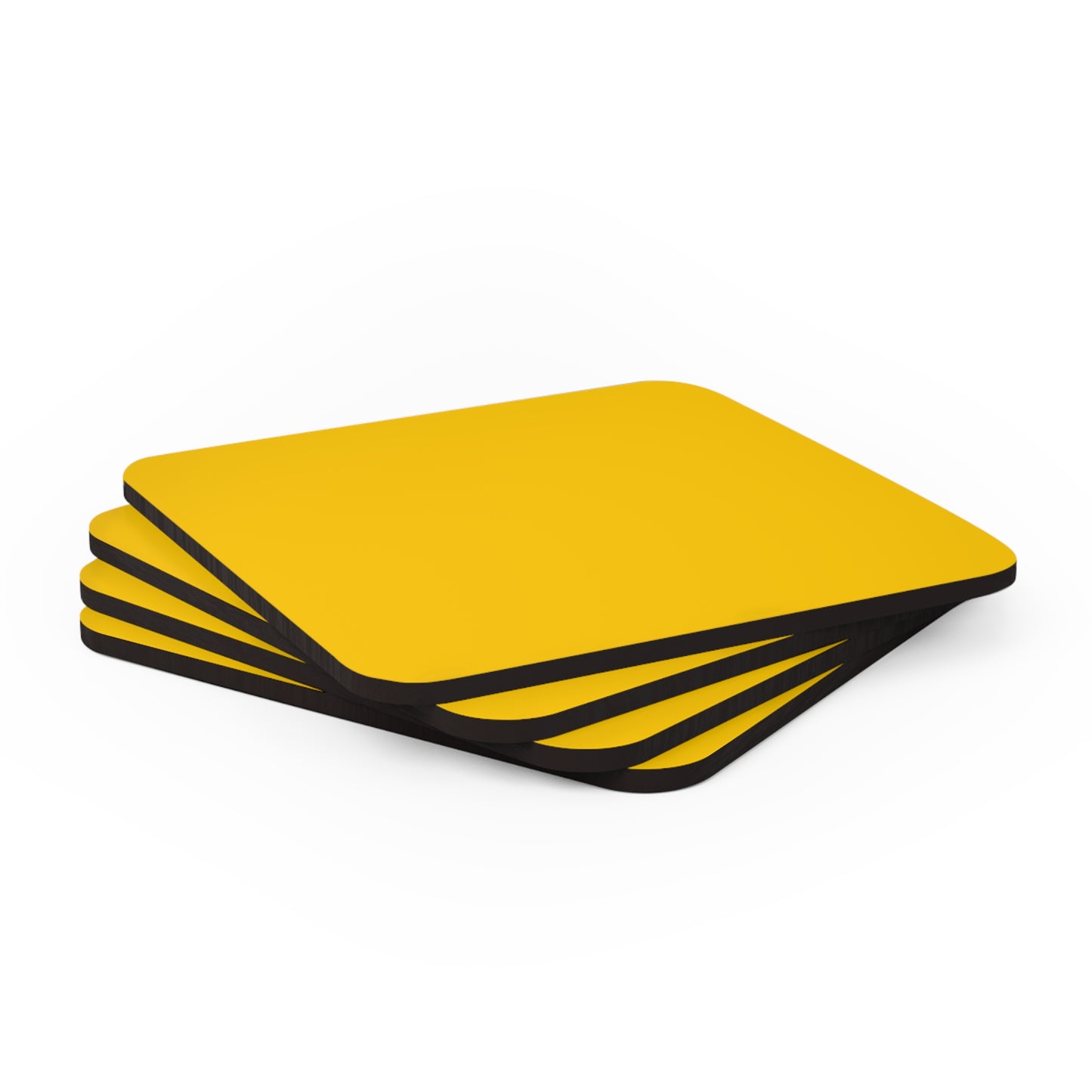 True Holiday Sun Kissed Yellow Solids Corkwood Coaster Set