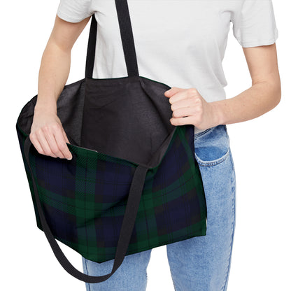 True Holiday Black Watch Tartan Plaid Beach Bag