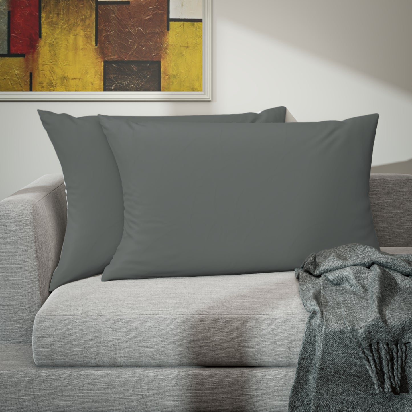 True Holiday Kitty Gray Gray Solids Pillow Sham