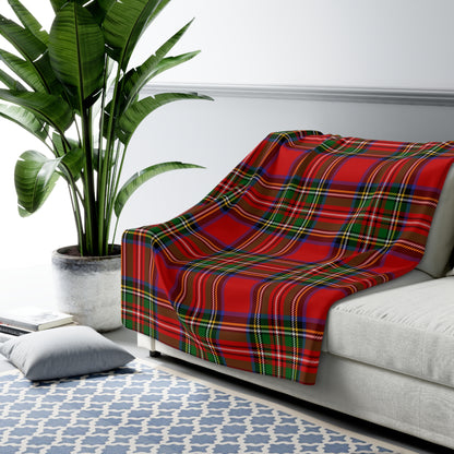 True Holiday Royal Stewart Tartan Plaid Throw Blanket