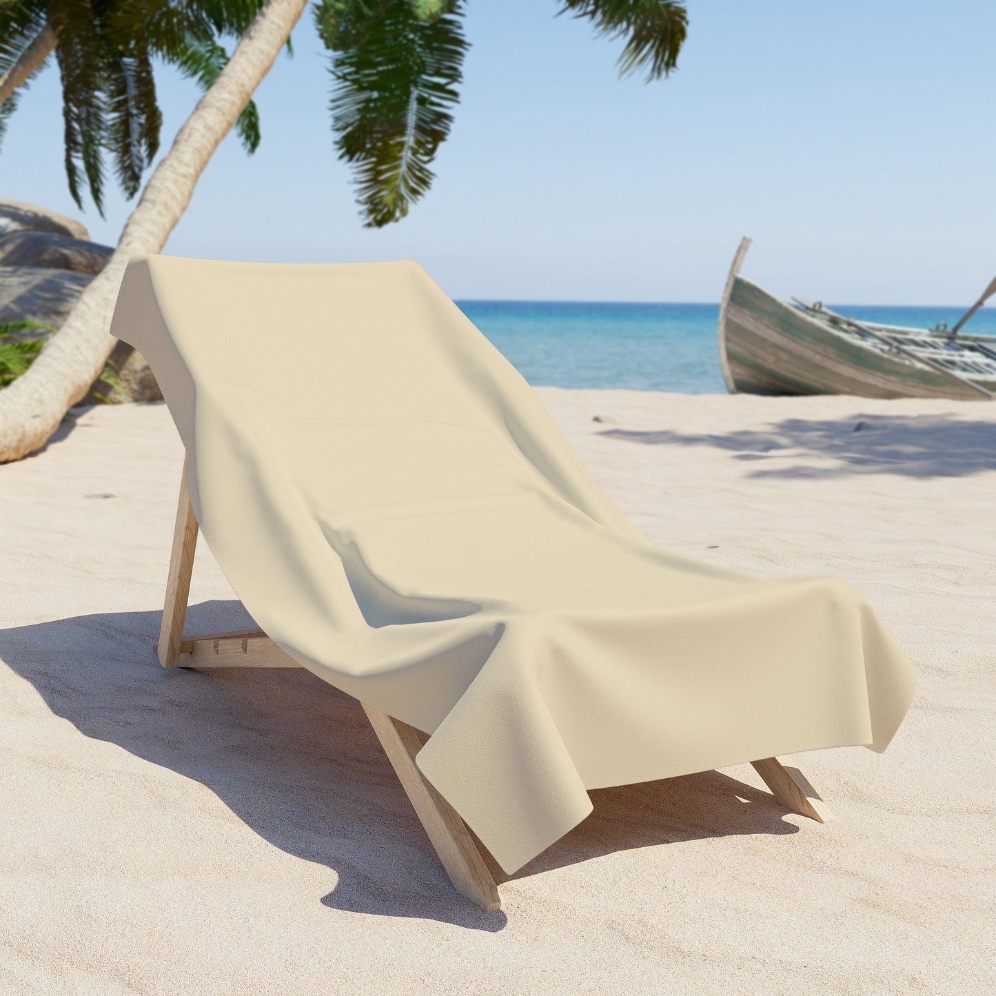 True Holiday Ivory Lustre Yellow Solids Beach & Pool Towel