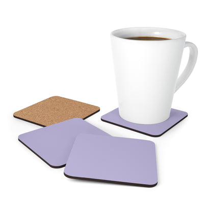 True Holiday Heather Plum Purple Solids Corkwood Coaster Set