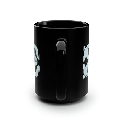 True Holiday Polar Sky Blue Solids Black Mug, 15oz