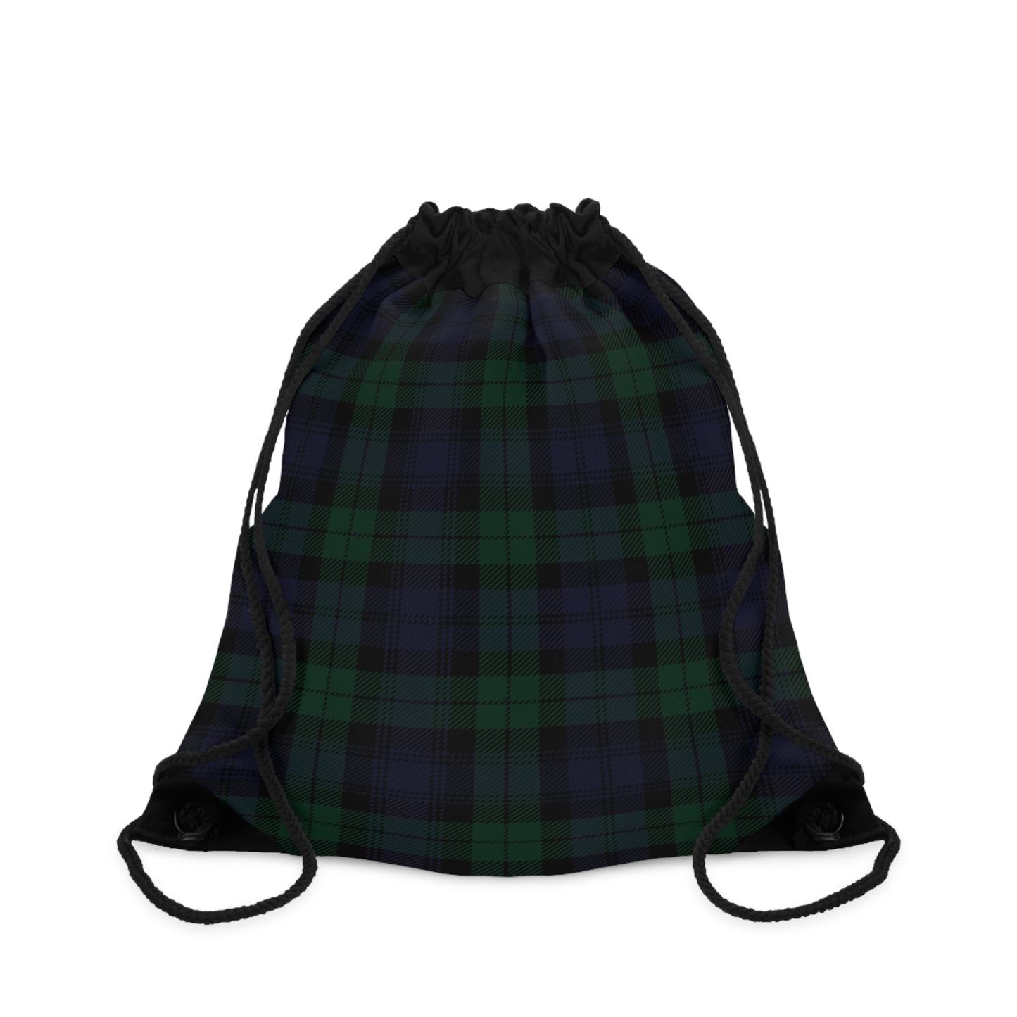 True Holiday Black Watch Tartan Plaid Drawstring Bag